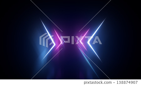 Futuristic cyber environment with vibrant mirror effects and deep depth Futuristic cyber environment with vibrant mirror effects and deep depth 138874907