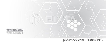 Light gray hexagon technology abstract background soft gradient minimalist honeycomb pattern with subtle hexagonal outlines and faint nodes, cool professional tone, ideal for medical research banner. Light gray hexagon technology abstract background soft gradient minimalist honeycomb pattern with subtle hexagonal outlines and faint nodes, cool professional tone, ideal for medical research banner. 138874942