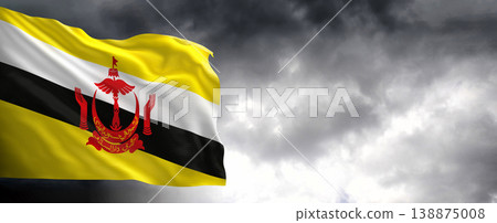 brunei, flag, sky 138875008