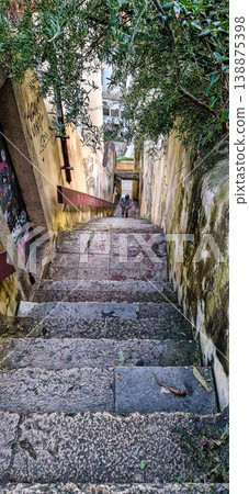 Steep stairs near the University of Coimbra in Portugal Steep stairs near the University of Coimbra in Portugal 138875398