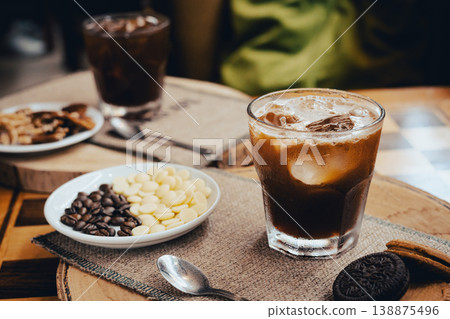 Artisan craft cold brew nitro gourmet coffee espresso roasted coffee beans fresh decor Artisan craft cold brew nitro gourmet coffee espresso roasted coffee beans fresh decor 138875496