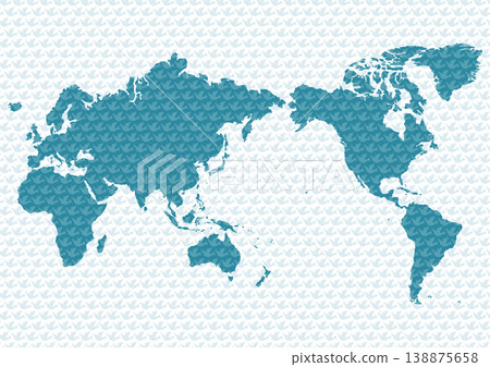 World map with a dove of peace motif (centered on Japan) World map with a dove of peace motif (centered on Japan) 138875658