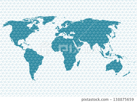 世界地圖，繪有和平鴿 138875659