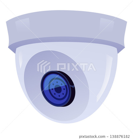 CCTV camera, round ceiling surveillance camera, vector video cam, security safety device for protecting private property CCTV camera, round ceiling surveillance camera, vector video cam, security safety device for protecting private property 138876182