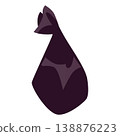 Trash bag flat vector icon, cartoon garbage black bag, container for waste, sorting and recycling garbage, Ecology 138876223