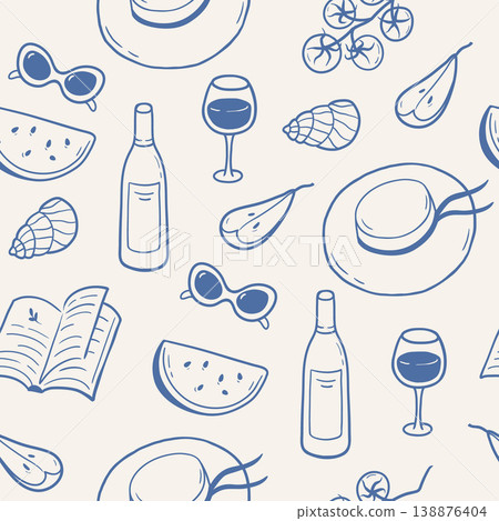 La dolce vita seamless pattern La dolce vita seamless pattern 138876404