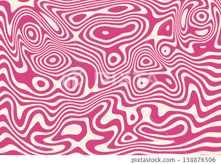 psychedelic pink liquid stripes twisted and distorted texture vector background 138876506
