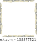 Square Stone Frame, Rocks Border. Empty Cartoon Frame Made Of Small Stones 138877521