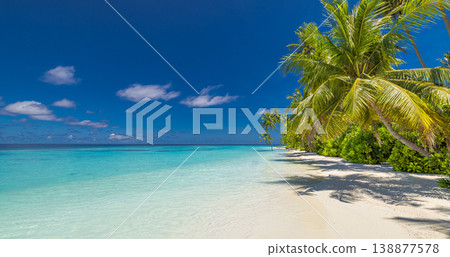 Stunning tropical island paradise beach white sand turquoise ocean palm trees serene summer vacation luxury travel destination breathtaking landscape wallpaper Stunning tropical island paradise beach white sand turquoise ocean palm trees serene summer vacation luxury travel destination breathtaking landscape wallpaper 138877578