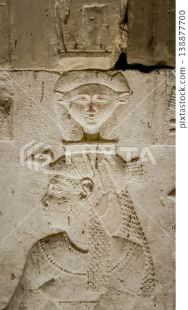 Beautiful bas-reliefs and ancient hieroglyphs from the Dendera Temple Complex, Qena, Egypt Beautiful bas-reliefs and ancient hieroglyphs from the Dendera Temple Complex, Qena, Egypt 138877700
