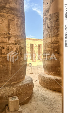 Medinet Habu, the mortuary temple of Ramesses III, located on the west bank of Luxor, Egypt. Medinet Habu, the mortuary temple of Ramesses III, located on the west bank of Luxor, Egypt. 138877761