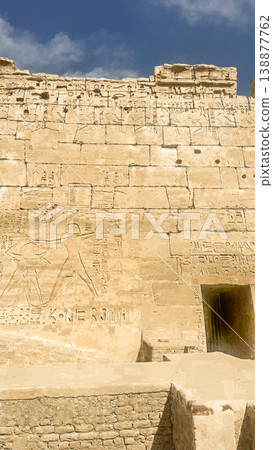 Medinet Habu, the mortuary temple of Ramesses III, located on the west bank of Luxor, Egypt. Medinet Habu, the mortuary temple of Ramesses III, located on the west bank of Luxor, Egypt. 138877762