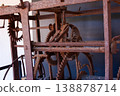 Close-up of an old rusty clockwork mechanism with intricate gears 138878714