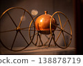 Vintage Copper Sphere Scientific Model on Wheels 138878719