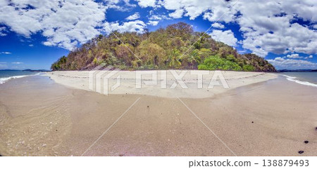 Tropical island beach symmetry Santa Catalina Panama Tropical island beach symmetry Santa Catalina Panama 138879493