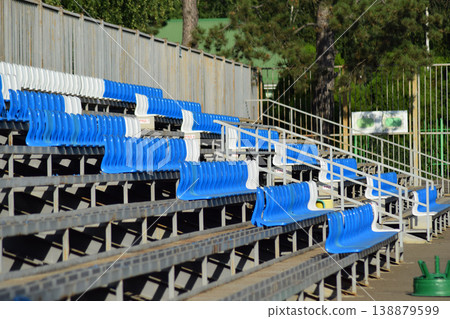 The seats in the stadium The seats in the stadium 138879599