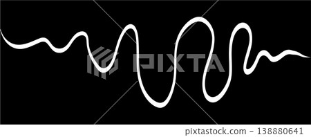 Thin squiggle underline stroke with gentle ups and downs. Minimal continuous line works as highlight for titles, links Thin squiggle underline stroke with gentle ups and downs. Minimal continuous line works as highlight for titles, links 138880641