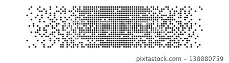 Halftone Grid Disintegrating Dots 138880759