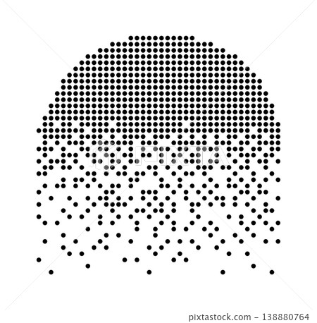Halftone Dome Disintegrating Grid Halftone Dome Disintegrating Grid 138880764