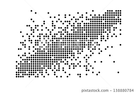 Halftone Dots Disintegrating Pattern 138880784