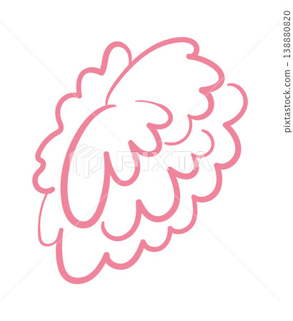 Wing Feather Swirl Line Art Wing Feather Swirl Line Art 138880820