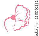 Flower Outline Petal Silhouette Line Art 138880849