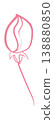 Rosebud Line Drawing Minimal 138880850