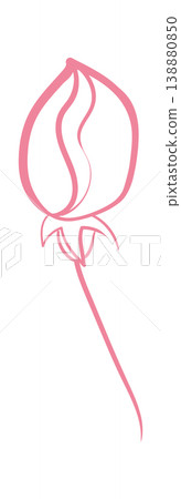 Rosebud Line Drawing Minimal Rosebud Line Drawing Minimal 138880850