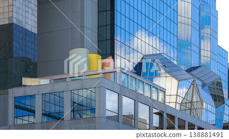 Kyoto, Japan - Oct 11 2024, Panoramic view of the glass facade of Kyoto Railway Station, at daytime, Kyoto, Japan 138881491