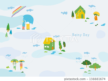 下雨天背景 138881674