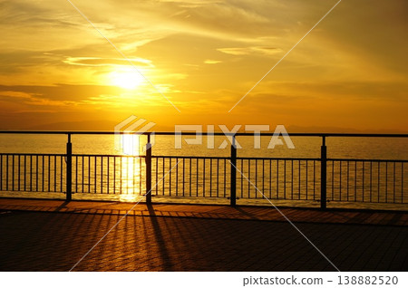 Sunset at Rinku Park in Izumisano City Sunset at Rinku Park in Izumisano City 138882520