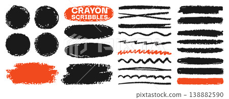 Crayon scribble chalk pencil strokes swirl background squiggles shapes hand drawn grunge element set Crayon scribble chalk pencil strokes swirl background squiggles shapes hand drawn grunge element set 138882590