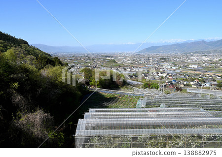 A view of the Kofu Basin from the top of the hill. A view of the Kofu Basin from the top of the hill. 138882975