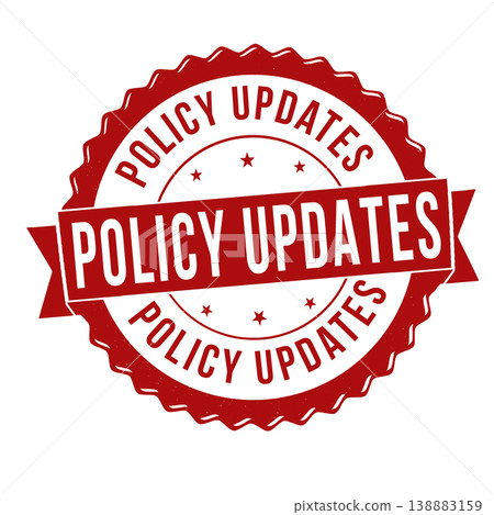 Policy updates sign or stamp Policy updates sign or stamp 138883159