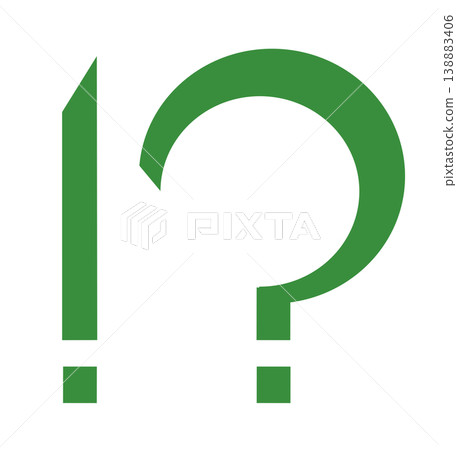 A set of typography icons with green exclamation marks and question marks, and a transparent background. A set of typography icons with green exclamation marks and question marks, and a transparent background. 138883406