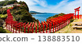 Motonosumi Shrine - A shrine along the coast. 123 vermilion torii gates line the winding approach that leads along the cliff. 138883510