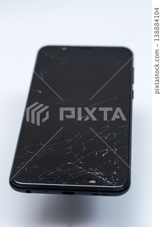 Screen broken smartphone 138884104