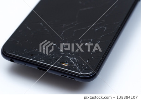 Screen broken smartphone Screen broken smartphone 138884107