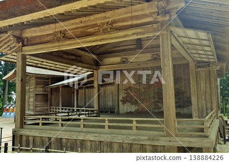 Noh stage at Hakusan Shrine, Hiraizumi, Iwate Prefecture Noh stage at Hakusan Shrine, Hiraizumi, Iwate Prefecture 138884226