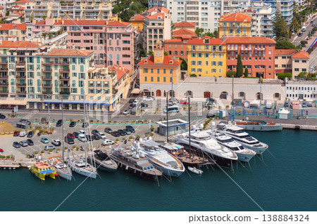 Yachts and pleasure boats in the old port of Nice. 138884324