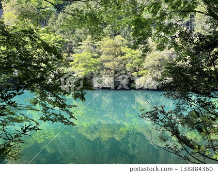 Emerald green lake in the forest Emerald green lake in the forest 138884360