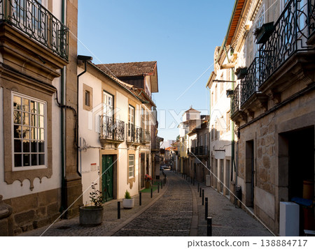 Townscape of Vila Real with typical narrow streets, Portugal 138884717