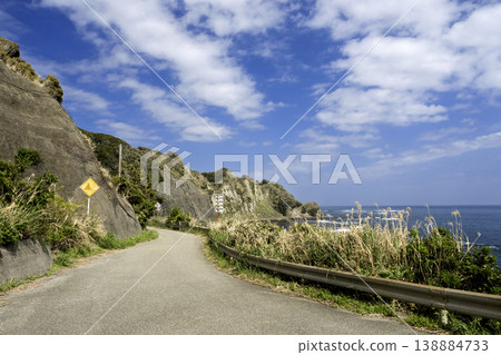 Inanboshu Highway - Old National Highway in Osawa, Katsuura City, Chiba Prefecture - A road with a view of the Pacific Ocean Inanboshu Highway - Old National Highway in Osawa, Katsuura City, Chiba Prefecture - A road with a view of the Pacific Ocean 138884733