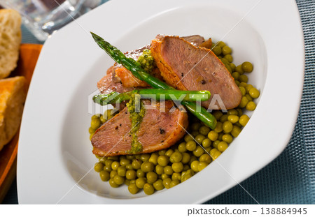 Grilled duck breast with vegetables Grilled duck breast with vegetables 138884945