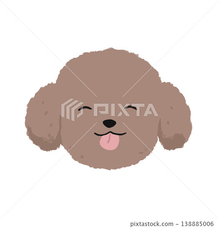 一隻微笑的玩具貴賓犬的插圖 一隻微笑的玩具貴賓犬的插圖 138885006