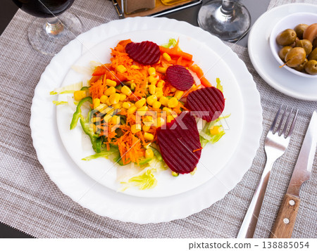 Image of a delicious light vegetable salad Image of a delicious light vegetable salad 138885054