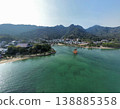 The torii gate of Itsukushima Shrine in the spring morning sun 138885358