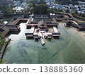 The torii gate of Itsukushima Shrine in the spring morning sun 138885360