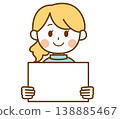 Illustration of a female pharmacist holding a message board. 138885467