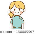 An illustration of a female pharmacist smiling and facing forward. 138885507